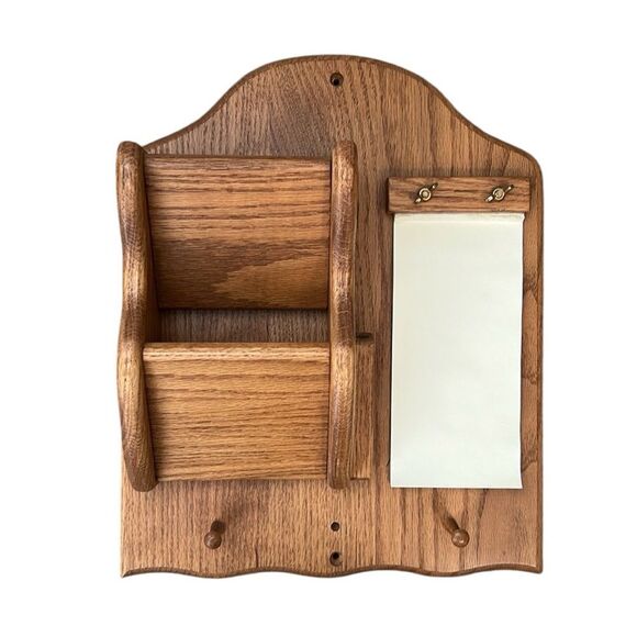 Vintage Rustic Mailbox Wall Hanging Letter Organizer Handmade Hook Holder - Picture 1 of 11